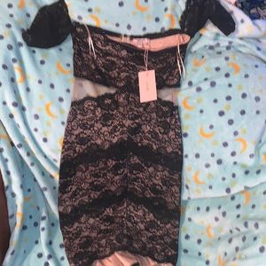 A Peach Sexy Black Dress